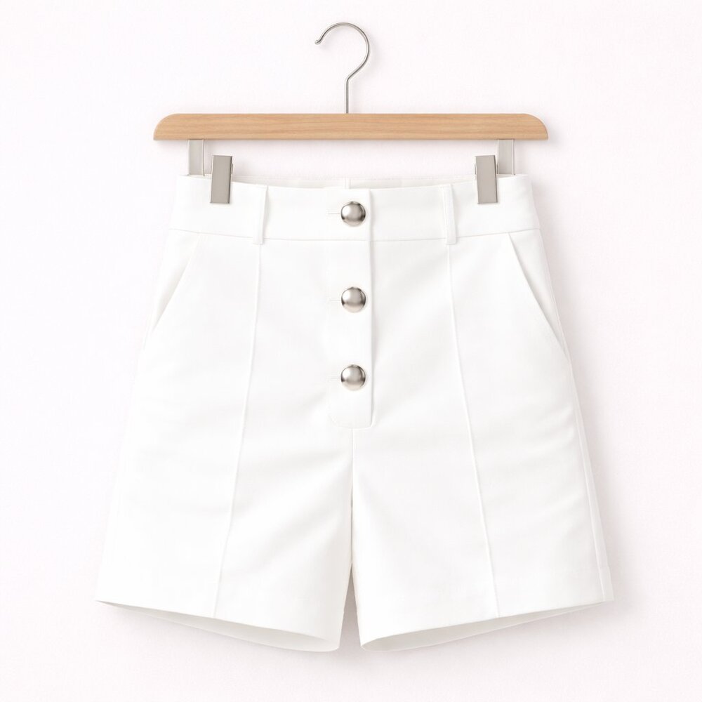 ZARA | NWT | High Waisted White Buttonup Shorts – Women’s Medium